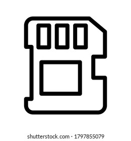 Memory Card icon or logo isolated sign symbol vector illustration - high quality black style vector icons

