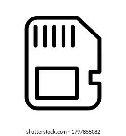 Memory Card icon or logo isolated sign symbol vector illustration - high quality black style vector icons
