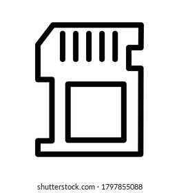 Symbol der Memory Card oder Logo einzeln auf Zeichensymbolen, Vektorgrafik - hochwertige Vektorsymbole im schwarzen Stil
