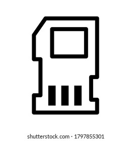 Symbol der Memory Card oder Logo einzeln auf Zeichensymbolen, Vektorgrafik - hochwertige Vektorsymbole im schwarzen Stil
