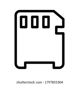 Memory Card icon or logo isolated sign symbol vector illustration - high quality black style vector icons
