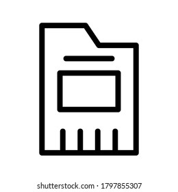 Icono de tarjeta de memoria o logotipo símbolo de signo aislado ilustración vectorial - iconos vectoriales de estilo negro de alta calidad
