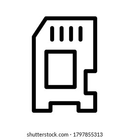 Memory Card icon or logo isolated sign symbol vector illustration - high quality black style vector icons
