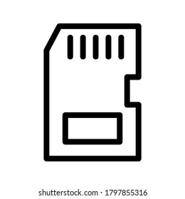 Memory Card icon or logo isolated sign symbol vector illustration - high quality black style vector icons
