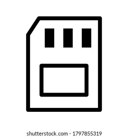 Memory Card icon or logo isolated sign symbol vector illustration - high quality black style vector icons
