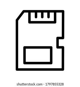 Memory Card icon or logo isolated sign symbol vector illustration - high quality black style vector icons
