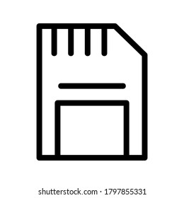 Memory Card icon or logo isolated sign symbol vector illustration - high quality black style vector icons
