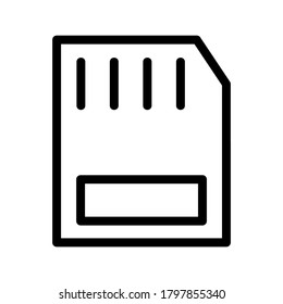Memory Card icon or logo isolated sign symbol vector illustration - high quality black style vector icons
