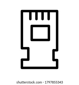 Symbol der Memory Card oder Logo einzeln auf Zeichensymbolen, Vektorgrafik - hochwertige Vektorsymbole im schwarzen Stil
