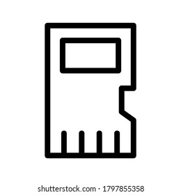 Symbol der Memory Card oder Logo einzeln auf Zeichensymbolen, Vektorgrafik - hochwertige Vektorsymbole im schwarzen Stil
