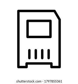 Memory Card icon or logo isolated sign symbol vector illustration - high quality black style vector icons
