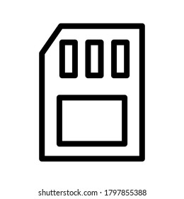 Memory Card icon or logo isolated sign symbol vector illustration - high quality black style vector icons
