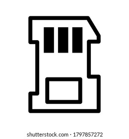 Memory Card icon or logo isolated sign symbol vector illustration - high quality black style vector icons
