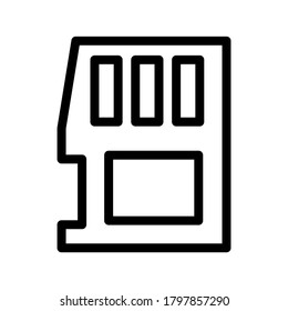 Memory Card icon or logo isolated sign symbol vector illustration - high quality black style vector icons
