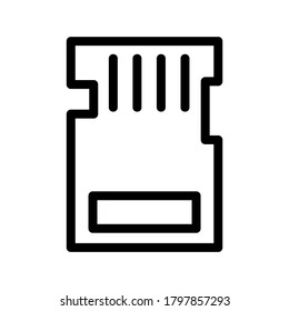 Memory Card icon or logo isolated sign symbol vector illustration - high quality black style vector icons
