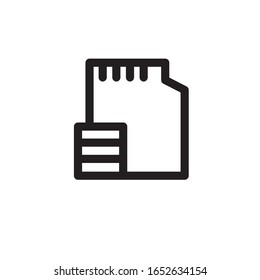 memory card icon logo symbol vector illustration