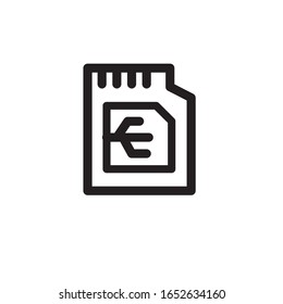 memory card icon logo symbol vector illustration