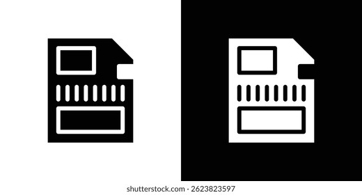 Memory card icon for logo web mobile app UI design.