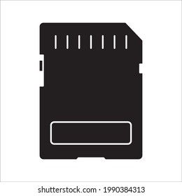 Memory card icon. micro SD sign. vector illustration