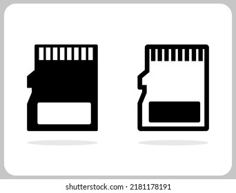 Memory Card icon. Micro SD icon for web and App in vector illustration. storage phone icon.