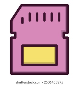 Memory card icon. MicroSD icon. Electronic device icon in flat style