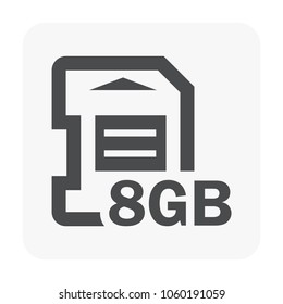 Memory card icon on white.