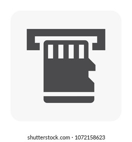 Memory card icon on white.
