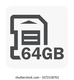 Memory card icon on white.