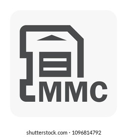 Memory card icon on white.