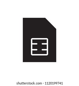 Memory card icon on white background. Vector illustration.