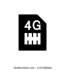 Memory card icon on white background. Vector illustration.