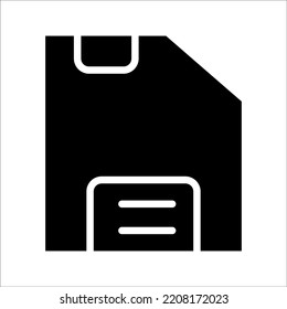 Speicherkartensymbol auf weißem Hintergrund. Vektorgrafik.