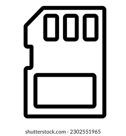 Memory card icon. Pixel perfect simple icon