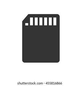 Memory card icon. SD Memory Card. Flash drive icon. Vector illustration.