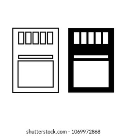  Memory card icon set