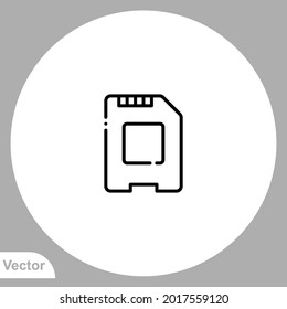 Memory card icon sign vector,Symbol, logo illustration for web and mobile
