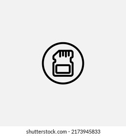 Memory card icon sign vector,Symbol, logo illustration for web and mobile