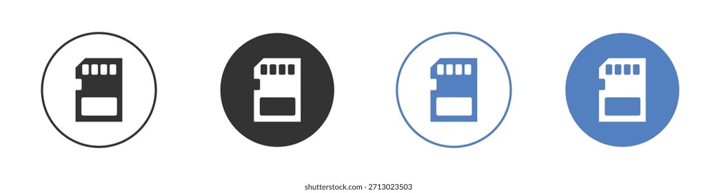 ícone de cartão de memória minimalista simples Vetor EPS
