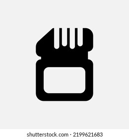 Memory card. icon in solid style about camera, use for website mobile app presentation