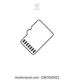 Memory Card icon symbol vector illustration isolated on white background