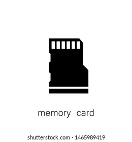 Memory Card Icon , Template Design Logo Emblem Isolated Illustration , Outline Solid Background White
