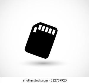 Memory card icon vector