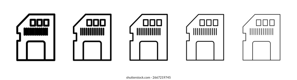 Coleção de vetor de ícone de cartão de memória. EPS 10