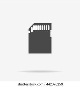Memory card icon. Vector concept illustration for design.