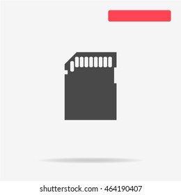 Memory card icon. Vector concept illustration for design.
