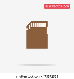 Memory card icon. Vector concept illustration for design.