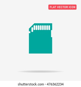Memory card icon. Vector concept illustration for design.