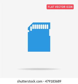 Memory card icon. Vector concept illustration for design.