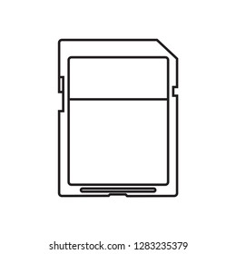 Memory Card icon vector illustration, Line design