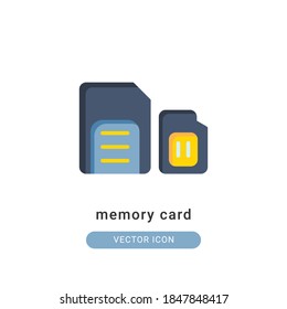 memory card icon vector illustration. memory card icon flat design.